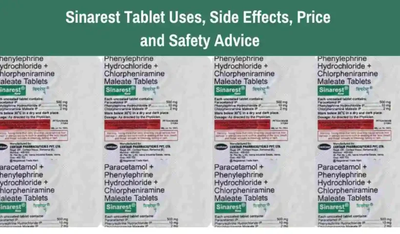 Sinarest Tablet Uses Side effects and safety advice